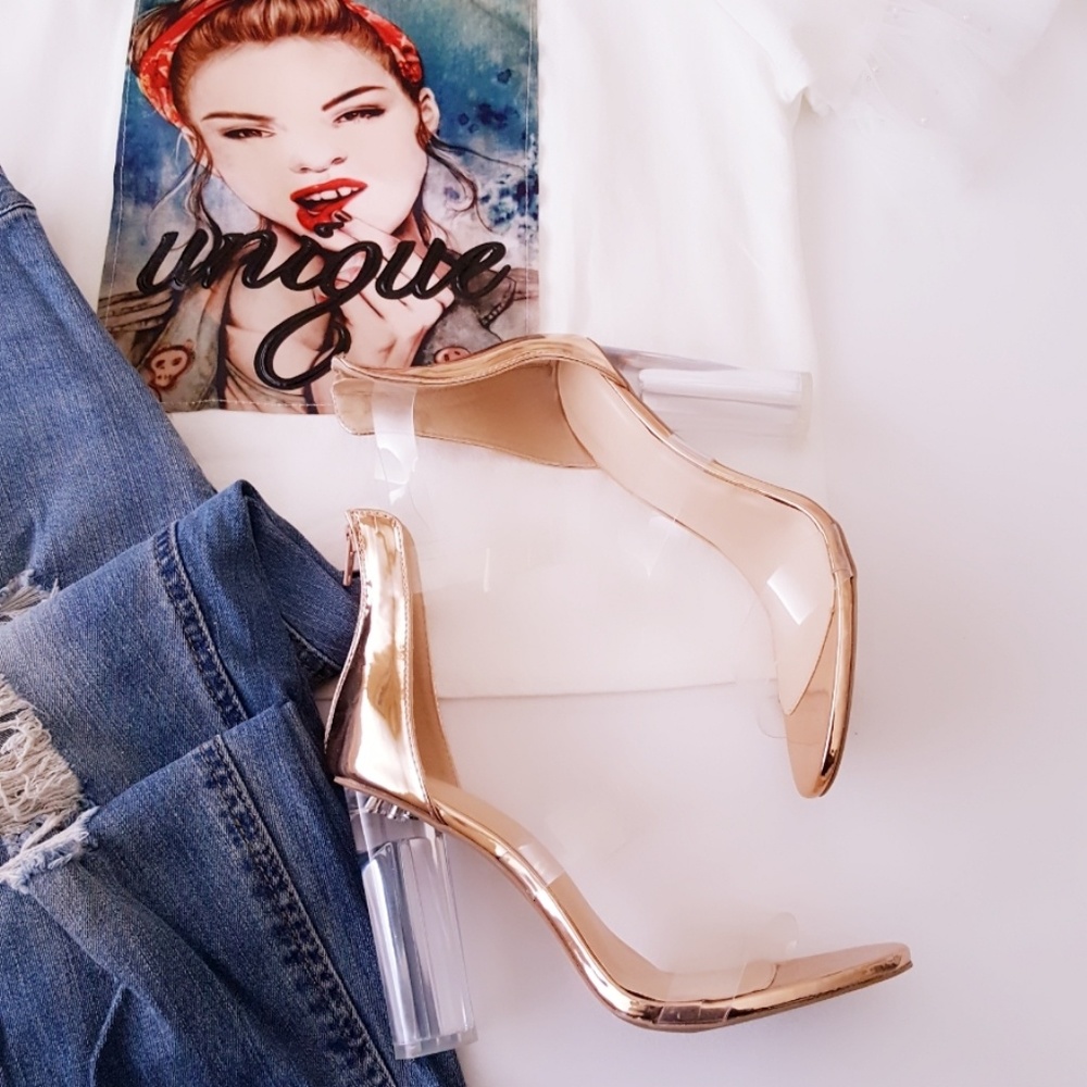 •FREE WITH PURCHASE• Was $40 Rose Gold Heels - Picture 3 of 8